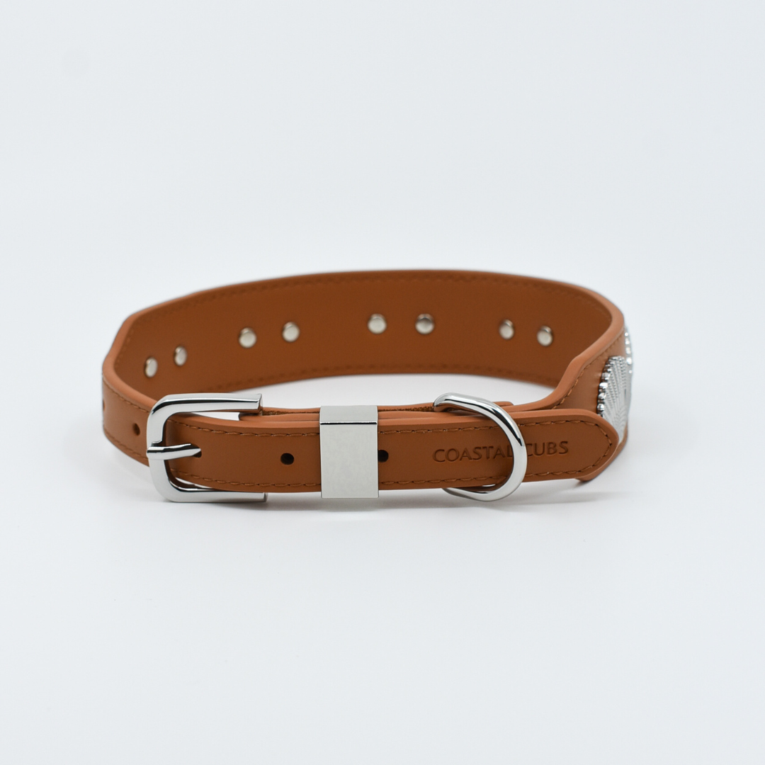 Coastal Collar in Tan & Silver