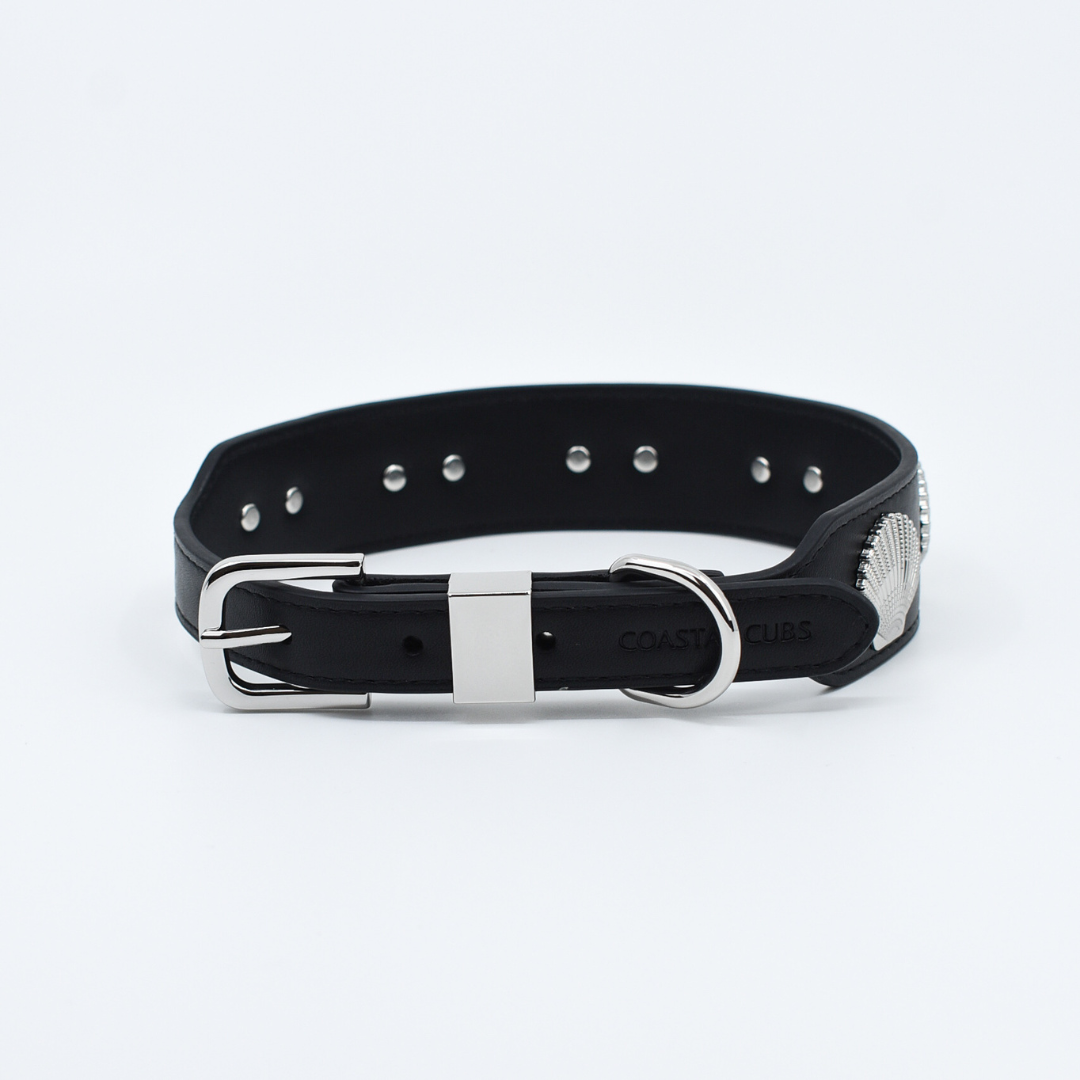 Coastal Collar in Black & Silver