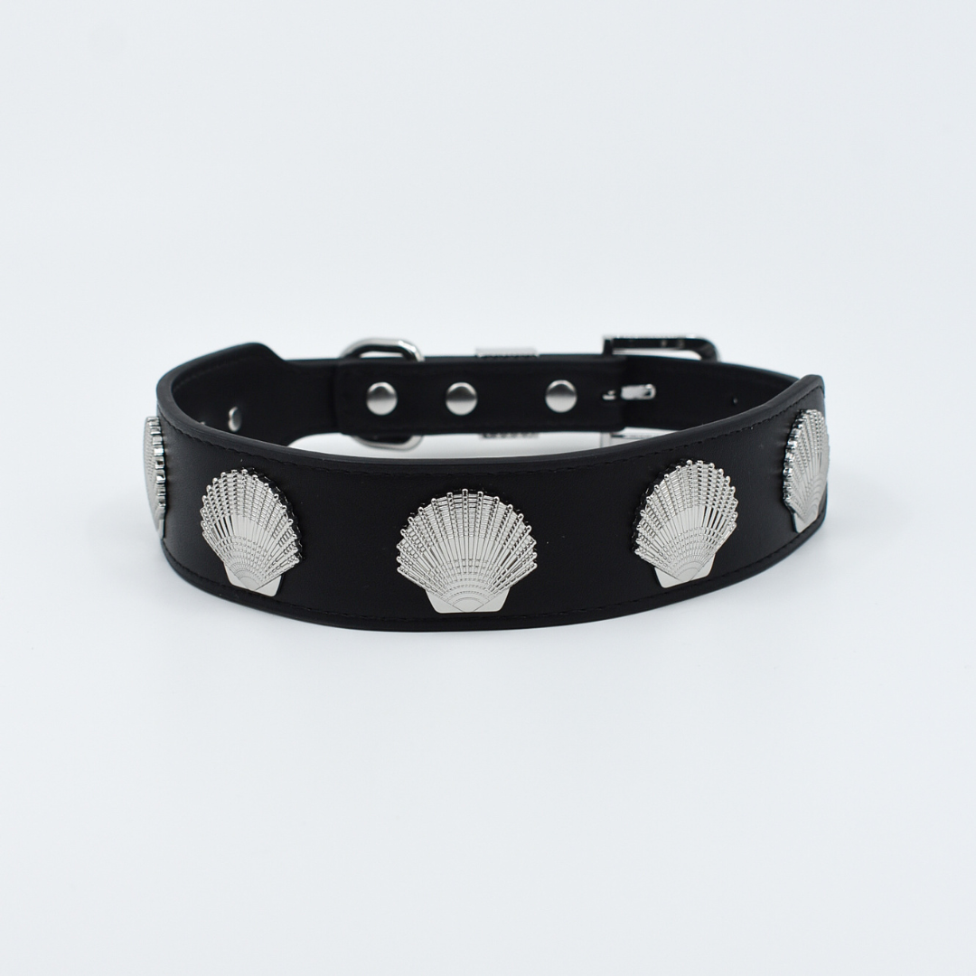 Coastal Collar in Black & Silver