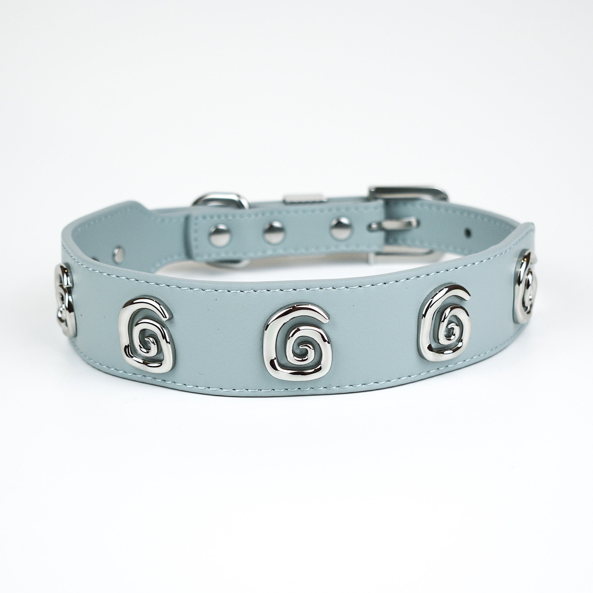 Swirl Collar in Blue & Silver