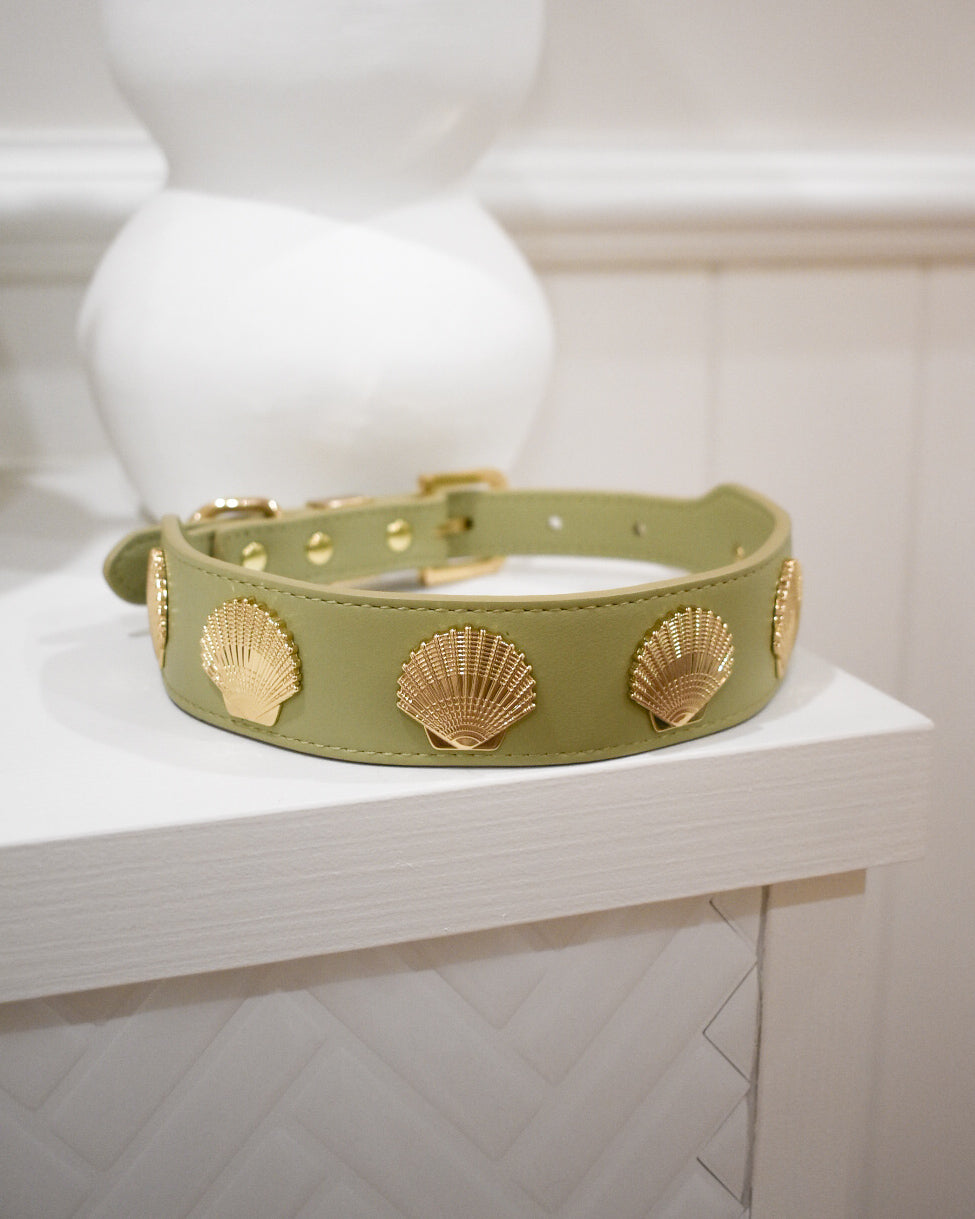 Coastal Collar in Sage & Gold