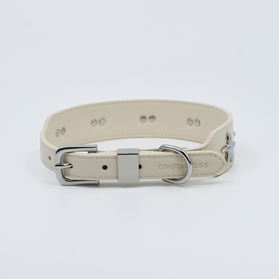Starfish Collar in Beige & Silver