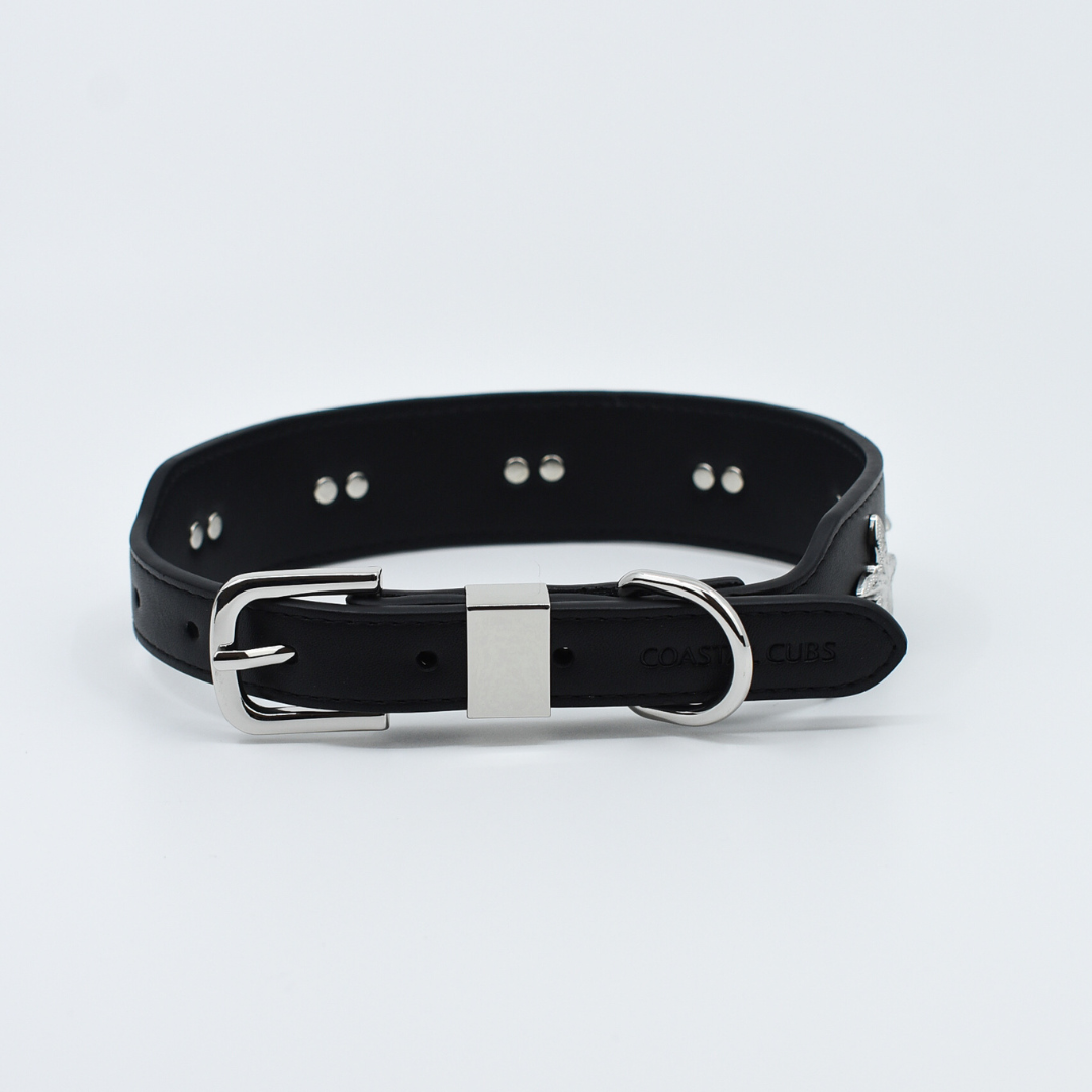 Starfish Collar in Black & Silver