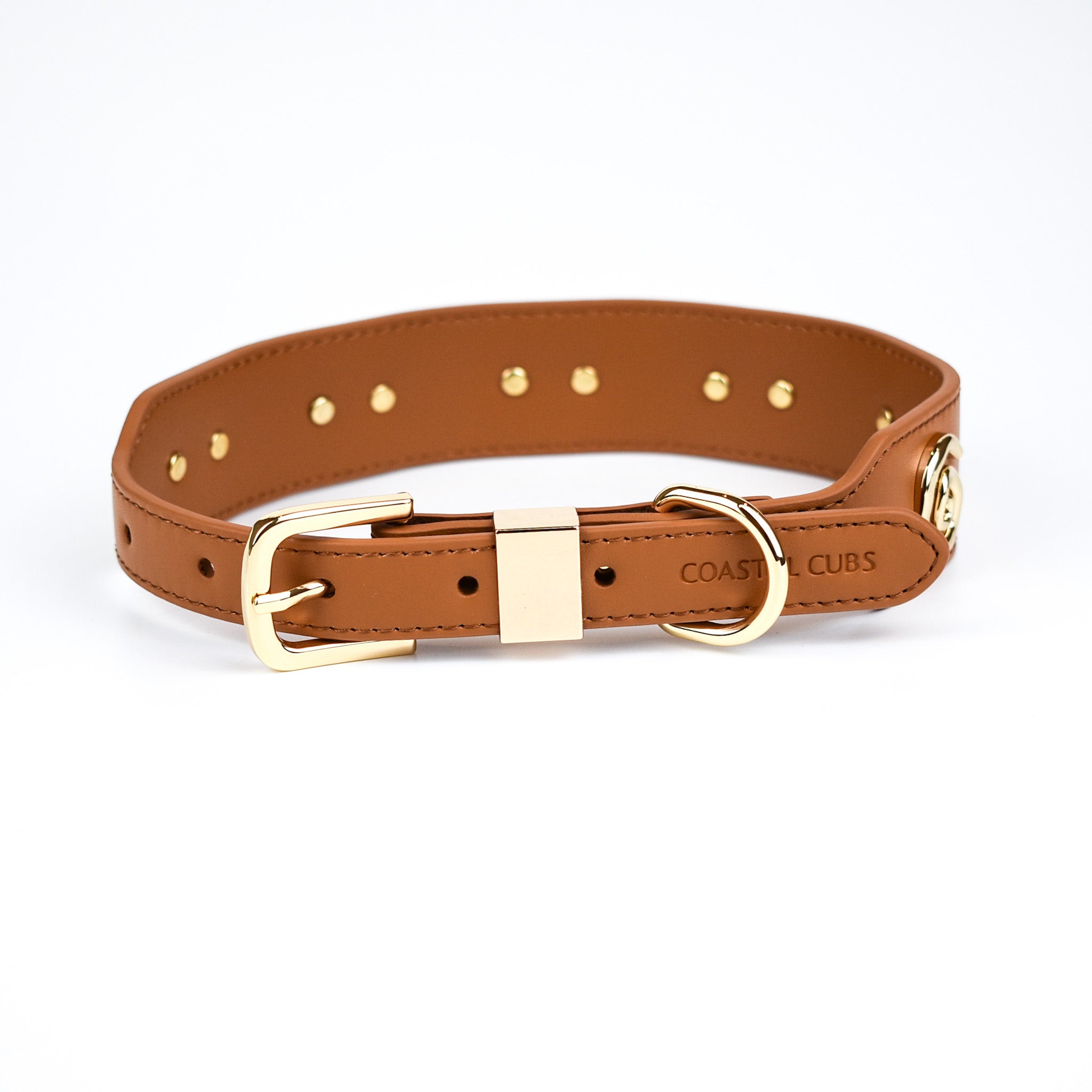Swirl Collar in Tan & Gold