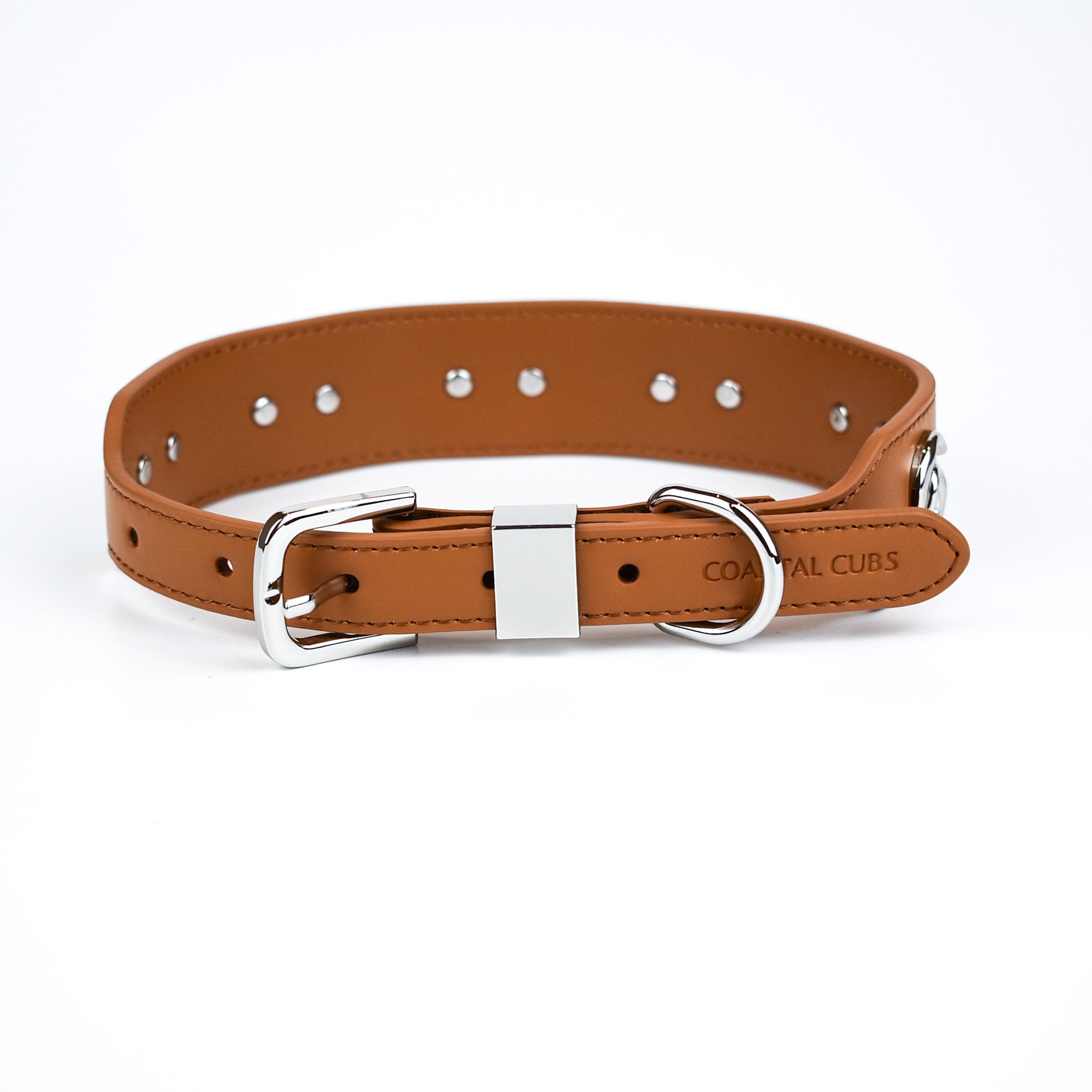 Swirl Collar in Tan & Silver